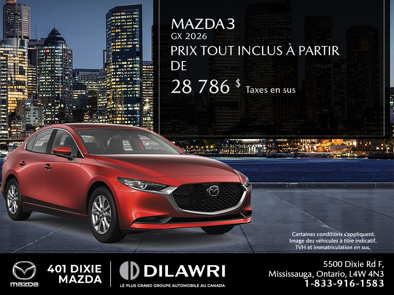 Procurez-vous le Mazda3 2026