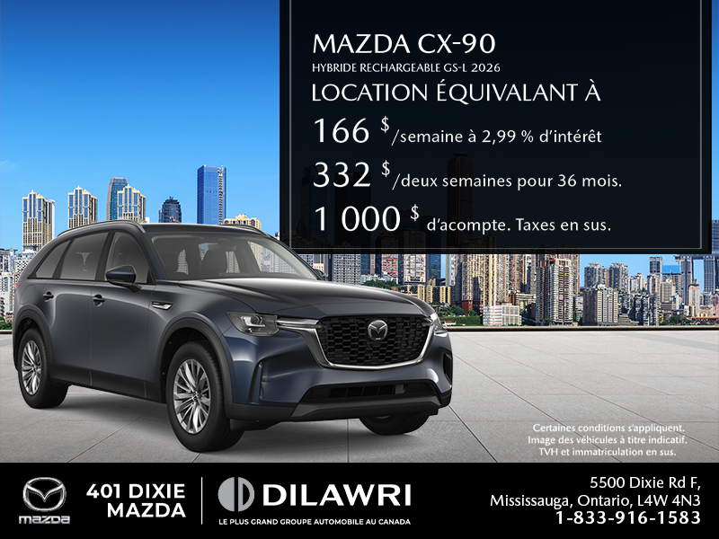 Procurez-vous le Mazda CX-90 Hybride Rechargeable 2026