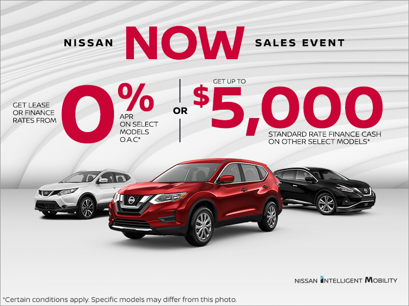 Nissan Now Sales Event Trevors Nissan Promotion in Miramichi