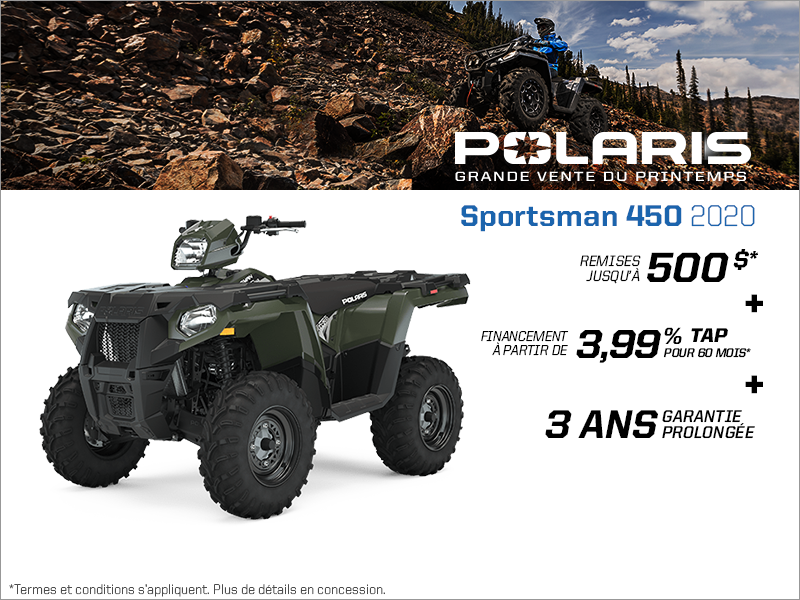 Épargnez sur le Sportsman 450 2020