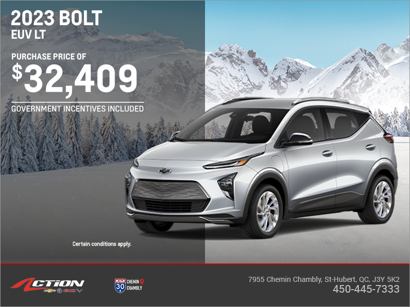 Get the 2023 Chevrolet Bolt EV!