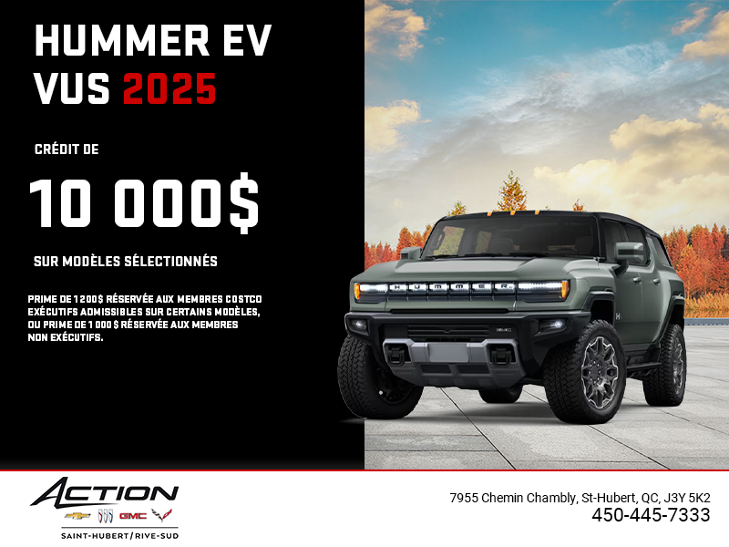 Le GMC Hummer EV VUS 2025