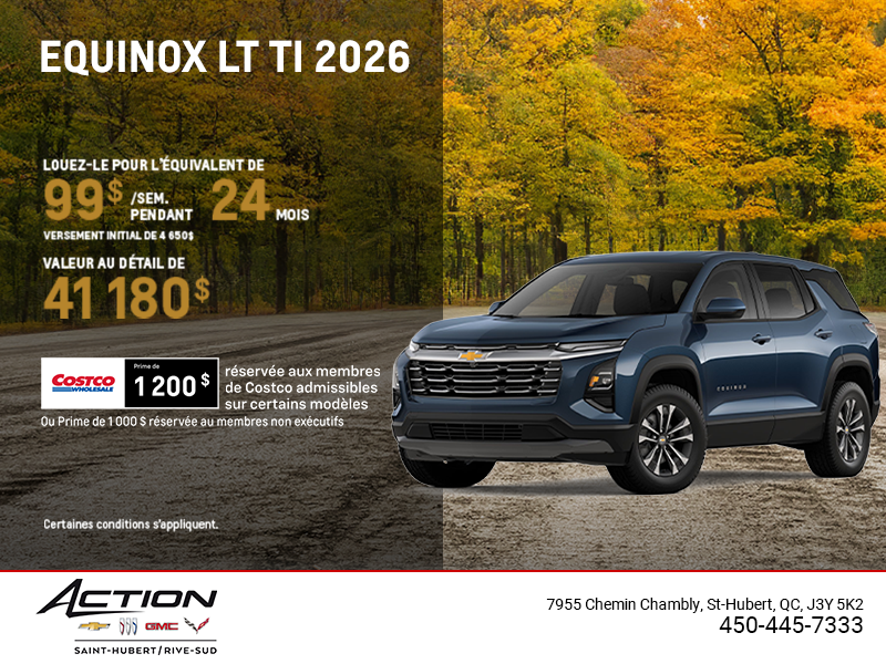 Procurez-vous le Chevrolet Equinox LT TI 2026