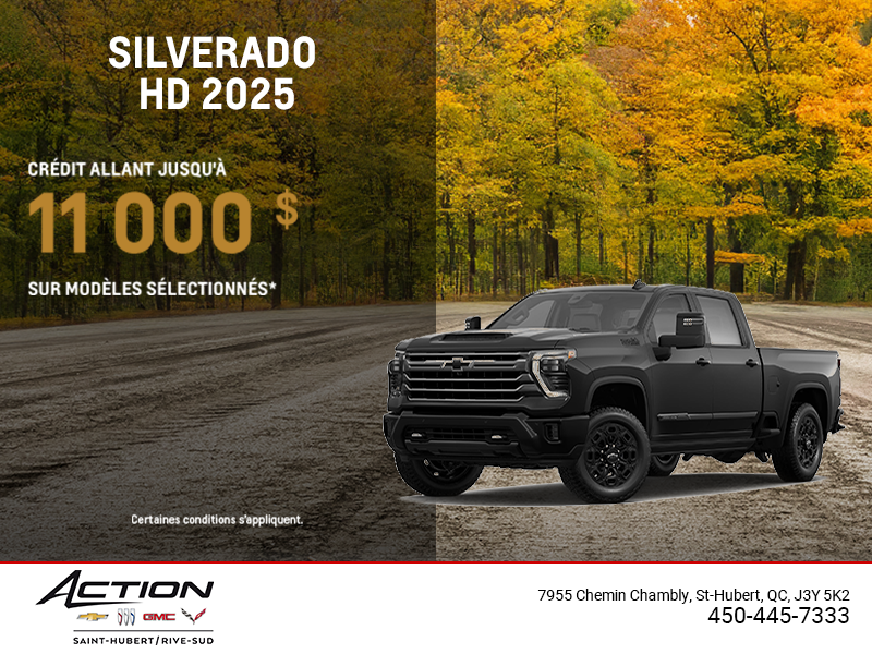 Procurez-vous le Chevrolet Silverado HD 2025