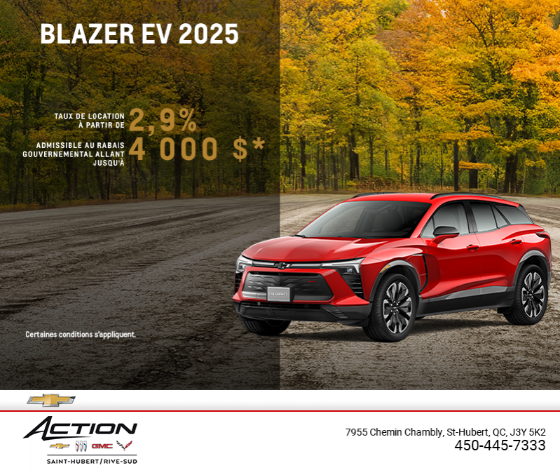 Procurez-vous le Chevrolet Blazer EV 2025