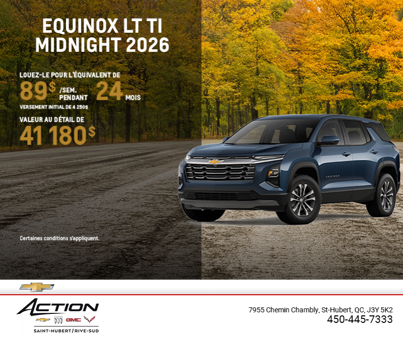 Procurez-vous le Chevrolet Equinox LT TI 2026