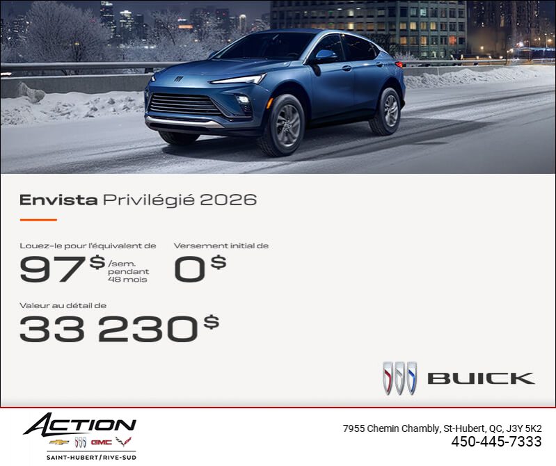 Procurez-vous la Buick Envista 2026