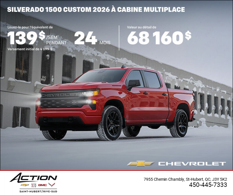 Procurez-vous le Chevrolet Silverado 1500 2026