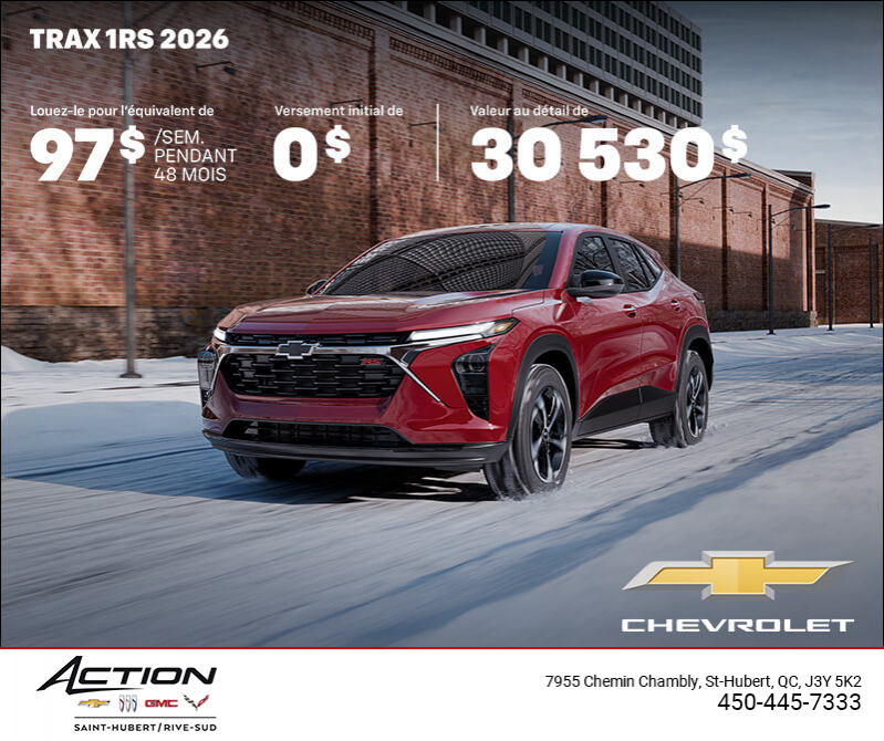 Procurez-vous le Chevrolet Trax 2026