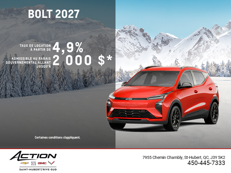 Procurez-vous le Chevrolet Bolt 2027