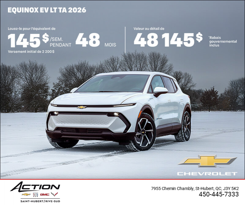 Procurez-vous le Chevrolet Equinox EV 2026