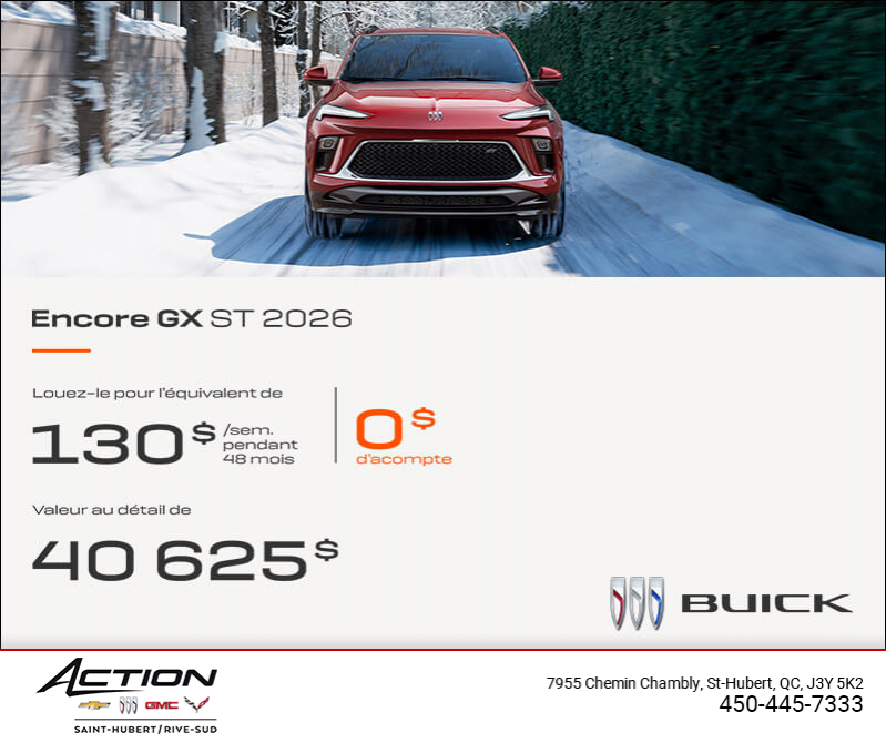 Procurez-vous le Buick Encore GX 2026