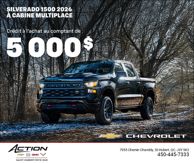 Procurez-vous le Chevrolet Silverado 1500 2026