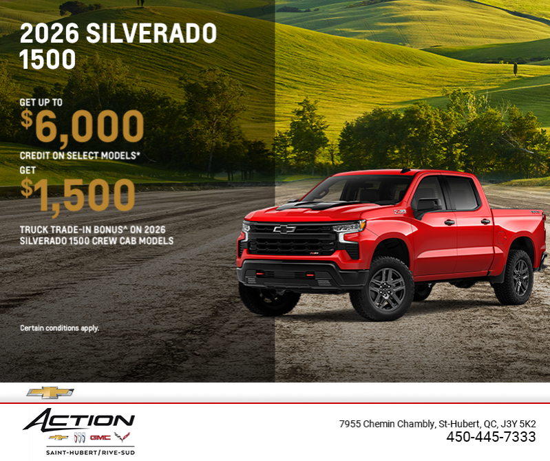 Get the 2026 Chevrolet Silverado 1500