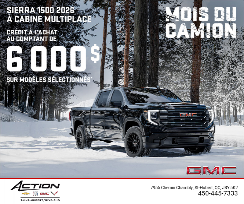 Le GMC Sierra 1500 2026 à Cabine Multiplace