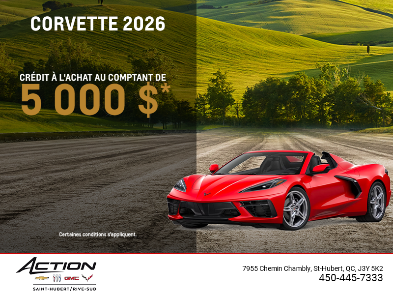 Procurez-vous le Chevrolet Corvette 2026
