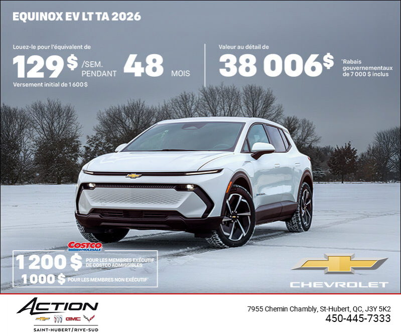 Procurez-vous le Chevrolet Equinox EV 2026