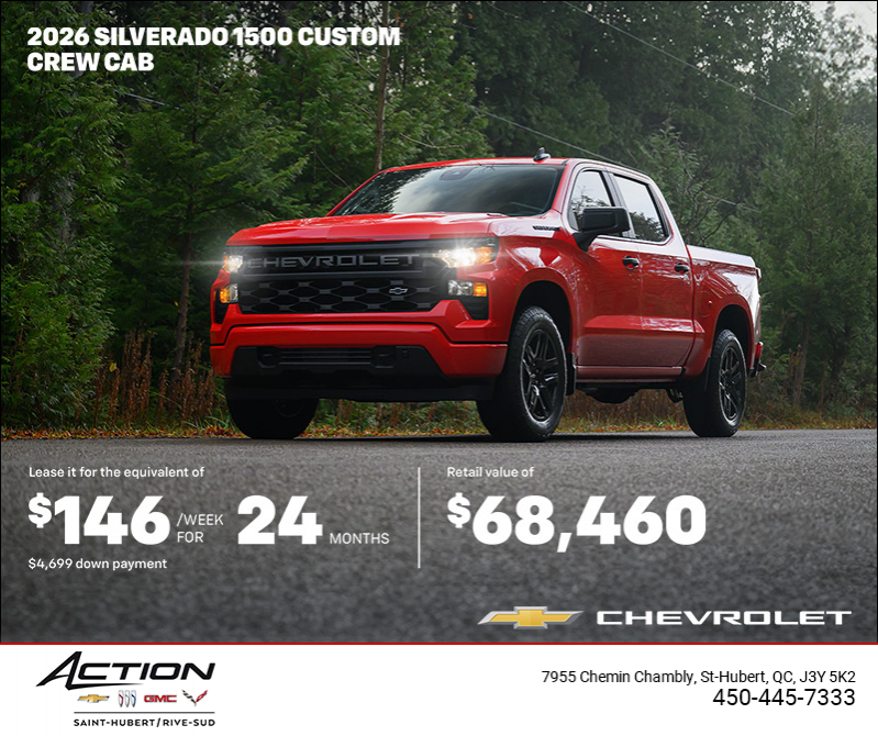 Get the 2026 Chevrolet Silverado 1500 Crew Cab