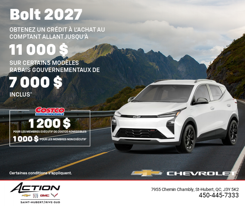 Procurez-vous le Chevrolet Bolt 2027