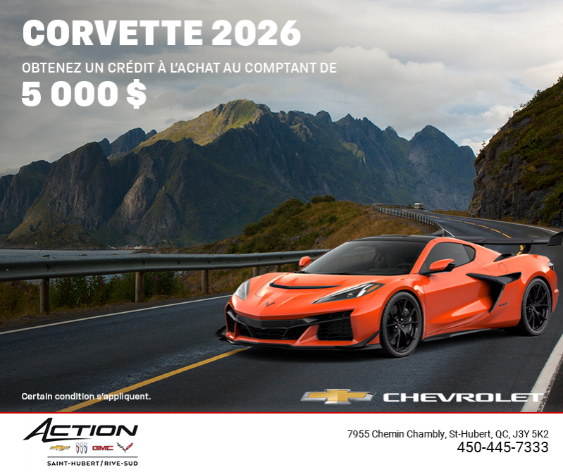 Procurez-vous le Chevrolet Corvette 2026