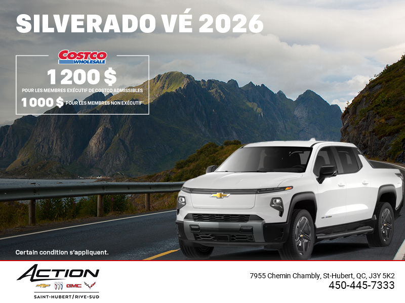 Procurez-vous le Chevrolet Silverado VÉ 2026