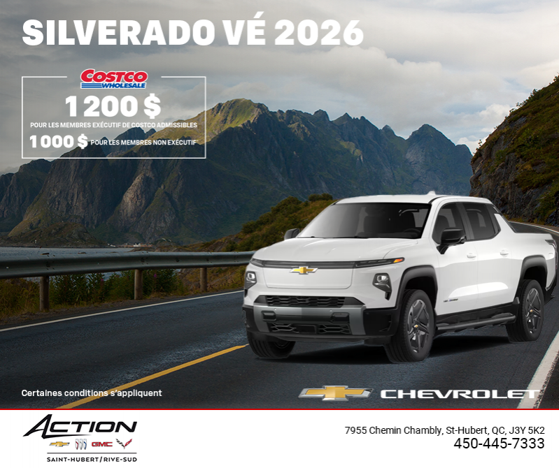 Procurez-vous le Chevrolet Silverado VÉ 2026
