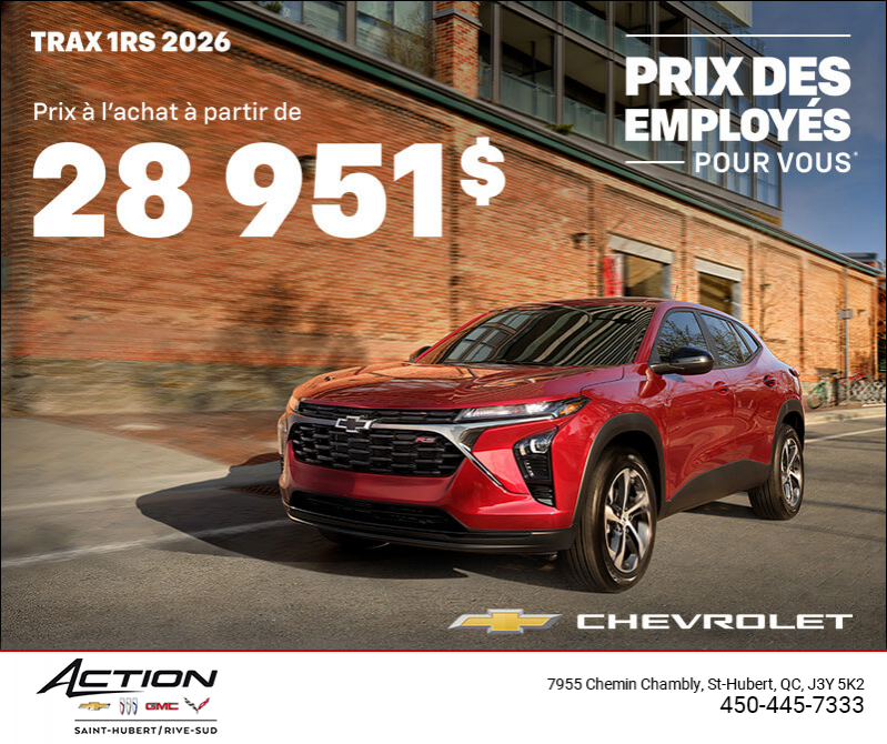 Le Chevrolet Trax 2RS 2026