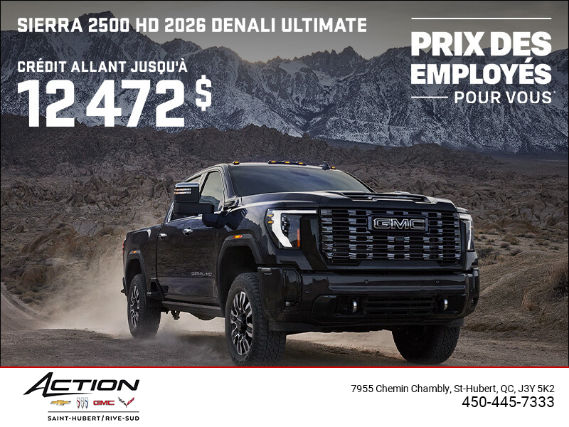 Le GMC  Sierra 2500 HD Denali Ultimate 2026