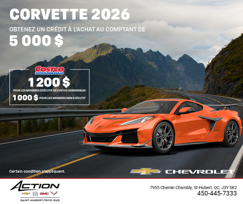 Procurez-vous le Chevrolet Corvette 2026