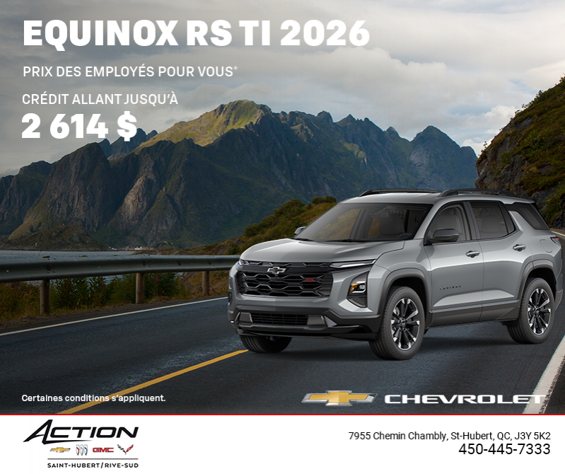 Procurez-vous le Chevrolet Equinox RS 2026