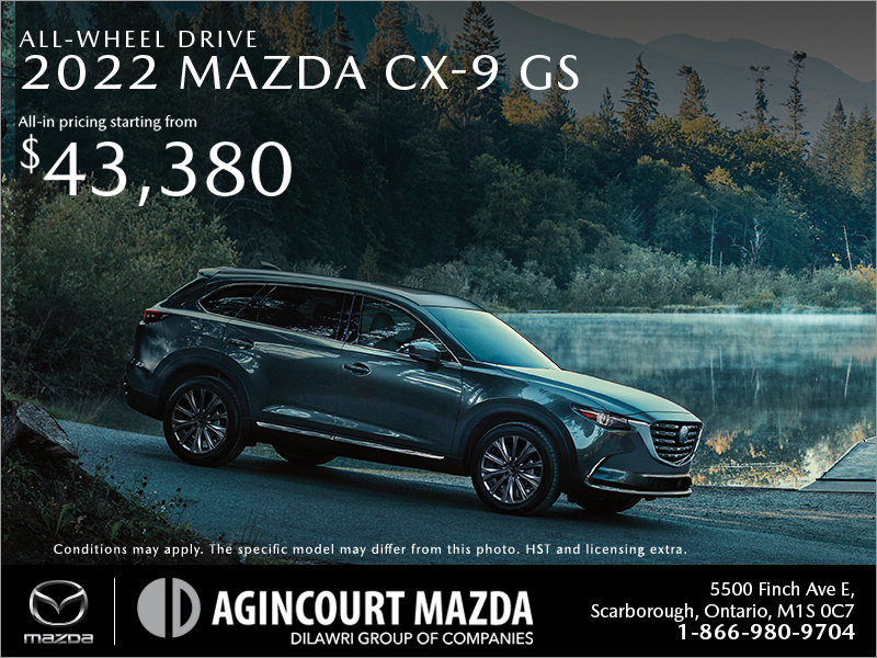 Get the 2022 Mazda CX-9 today!