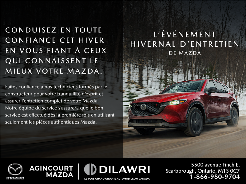 L'événement hivernal d'entretien de Mazda