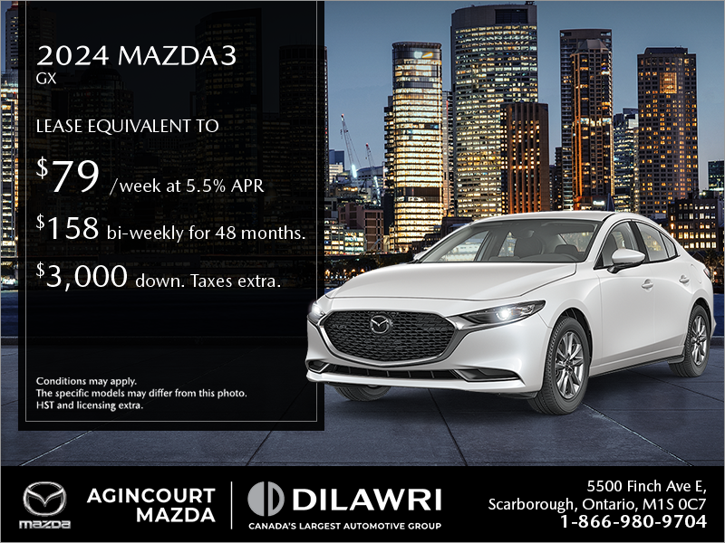 Get the 2024 Mazda3 today!