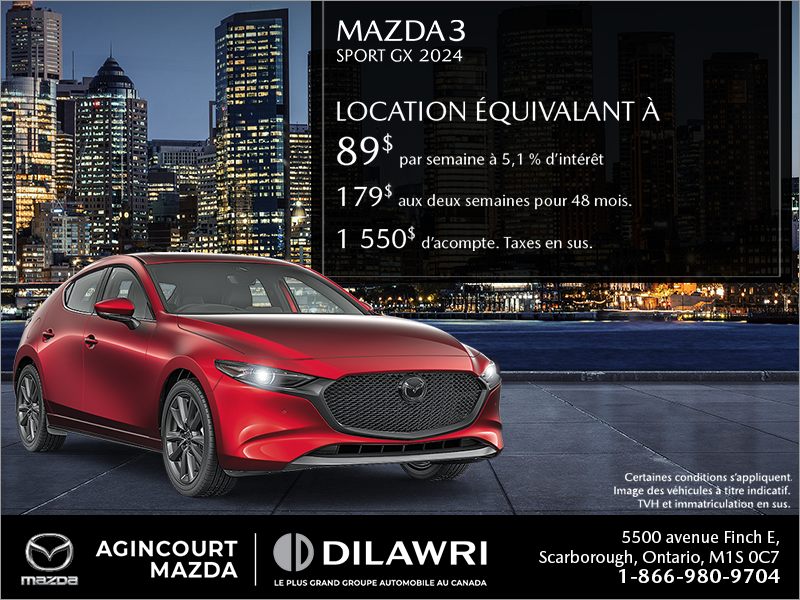 Procurez-vous le Mazda 3 Sport 2024