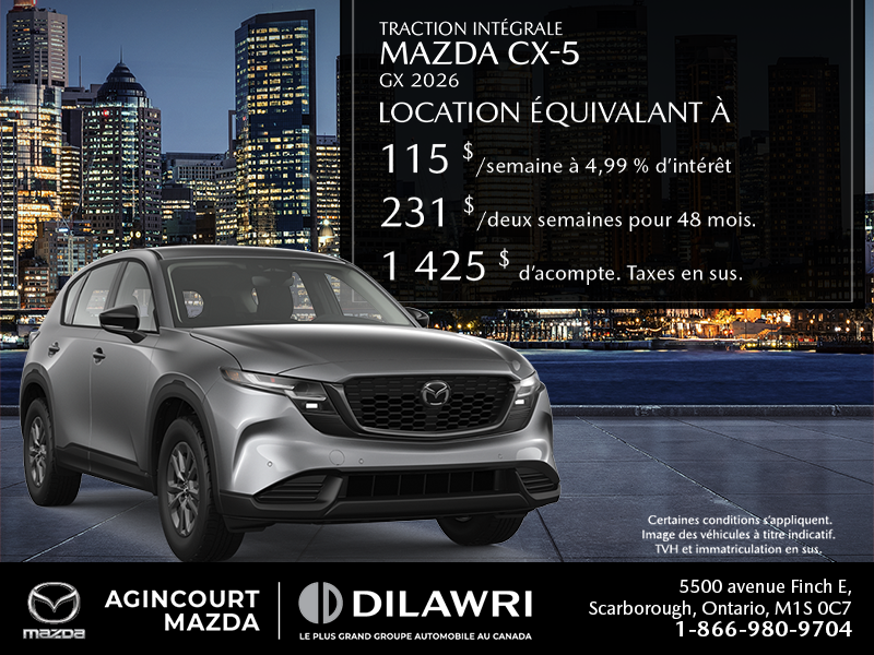 Procurez-vous le Mazda Cx-5 2026
