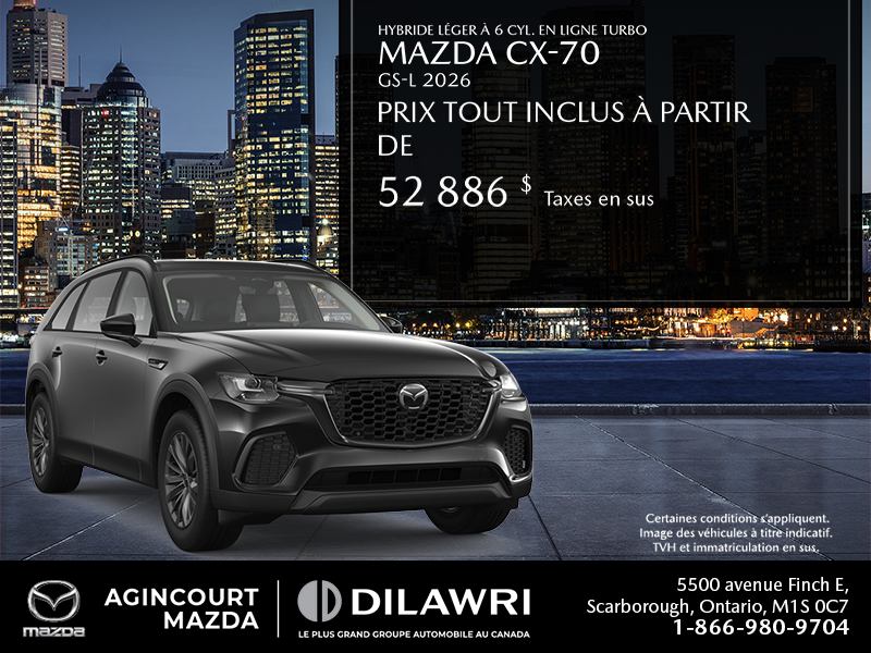Procurez-vous le Mazda Cx-70 Hybride Léger 2026