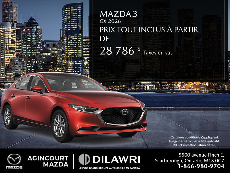 Procurez-vous le Mazda3 2026