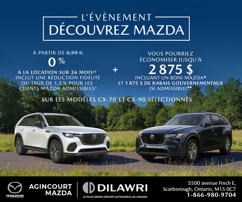 L'événement découvrez Mazda