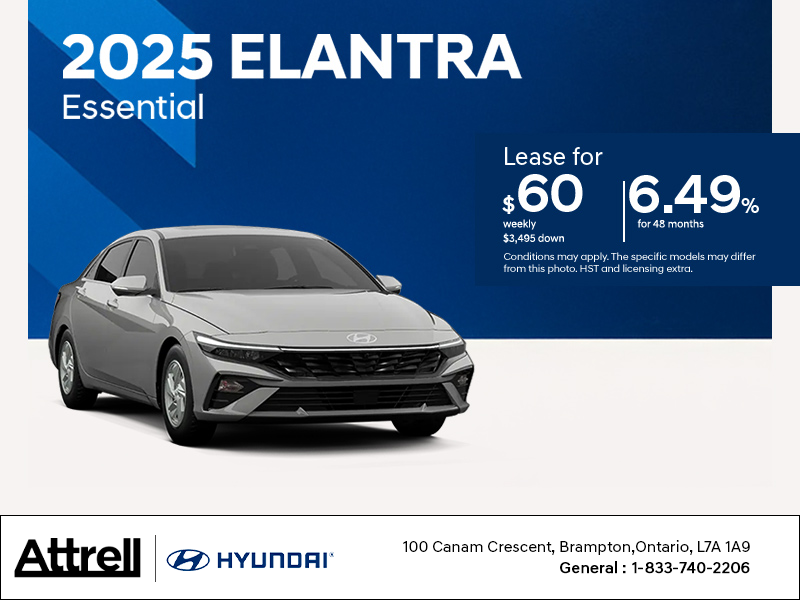 Attrell Hyundai in Brampton | Get the 2025 Hyundai Elantra