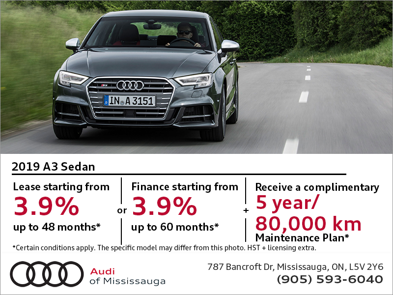 Drive the 2019 A3 Sedan today! Drive the 2019 A3 Sedan today!