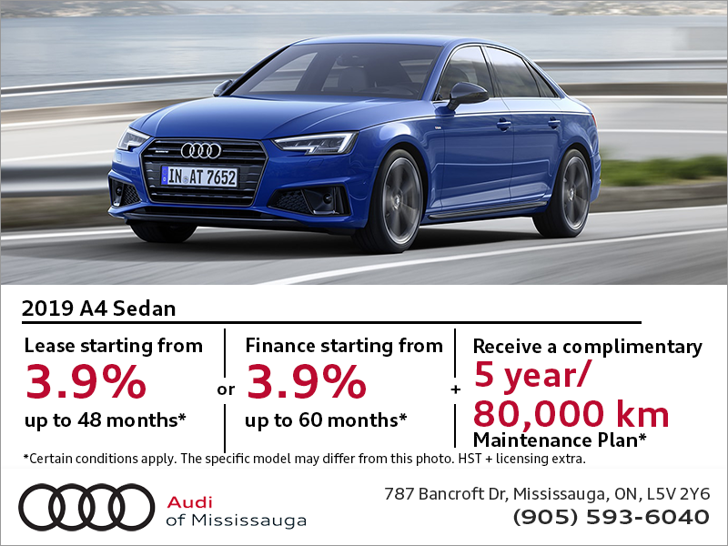 Drive the 2019 A4 Sedan today! Drive the 2019 A4 Sedan today!
