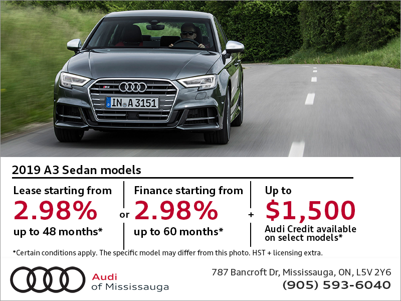 Drive the 2019 A3 Sedan today! Drive the 2019 A3 Sedan today!