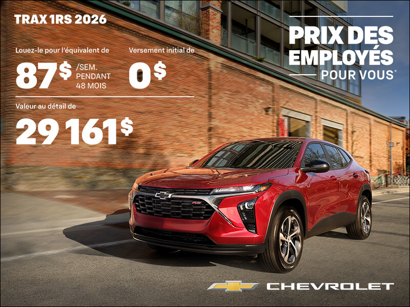 Le Chevrolet Trax 2RS 2026