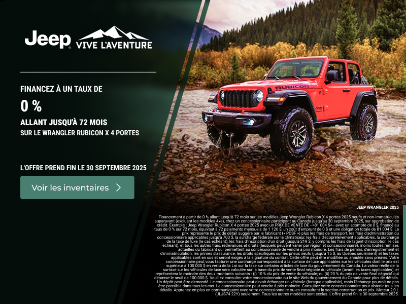 Conduisez un Jeep Wrangler 2025!