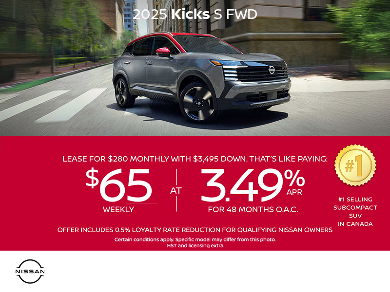 Get the 2025 Nissan Kicks Today!