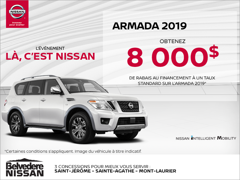 Obtenez le Nissan Armada 2019 dès aujourd'hui!
