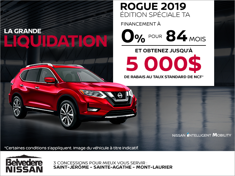 Financez le Nissan Rogue 2019!