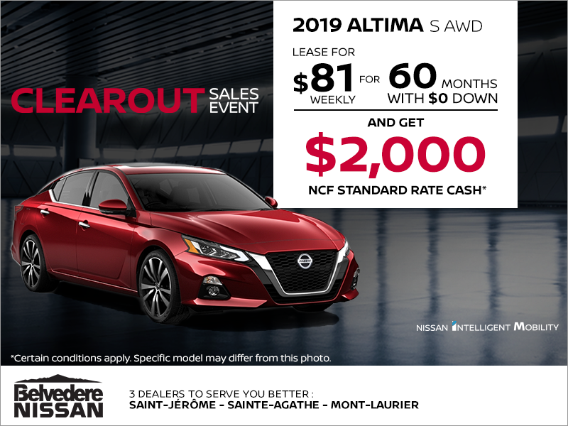 Get the 2019 Nissan Altima Today!