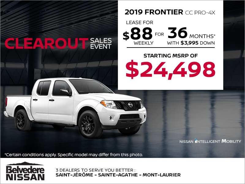 Get the 2019 Nissan Frontier Today!