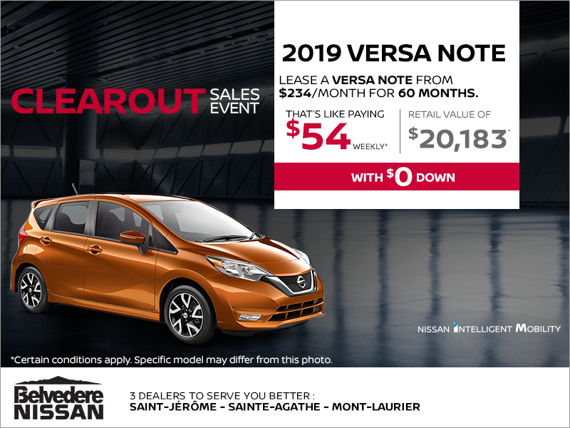 Get the 2019 Versa Note today!